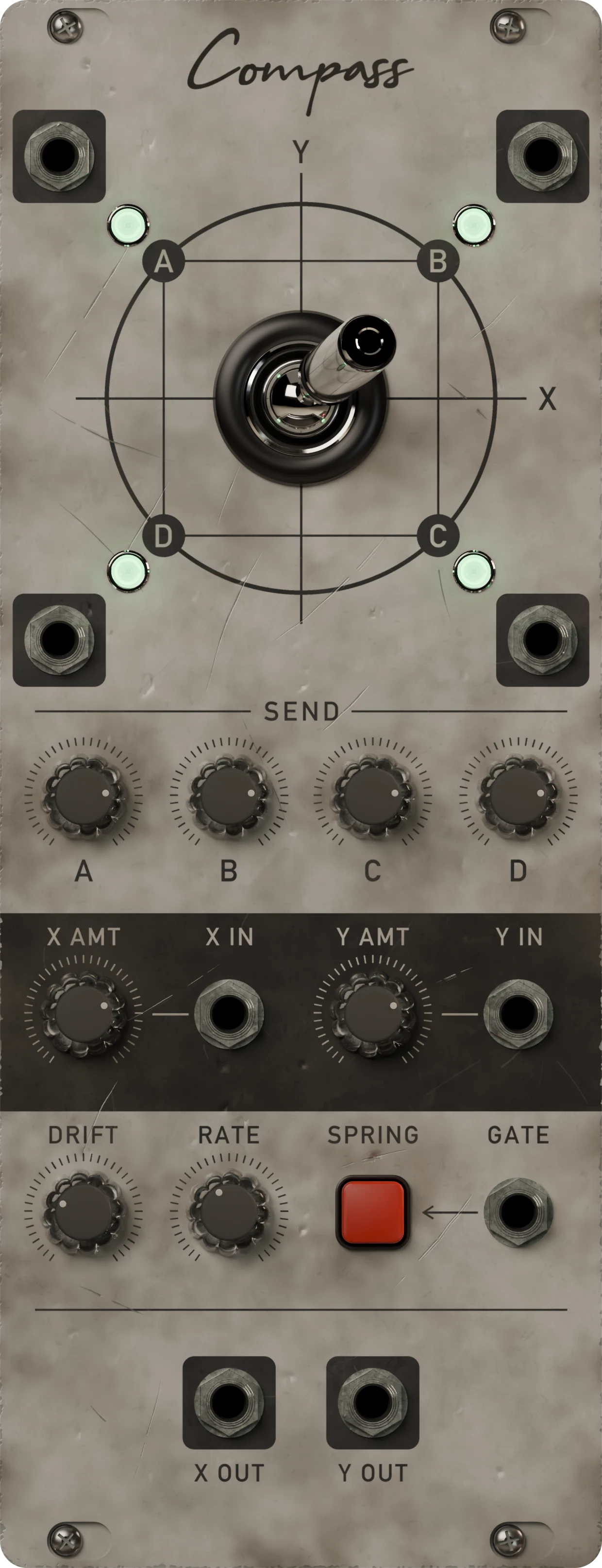 The Compass joystick mixer, straight on.