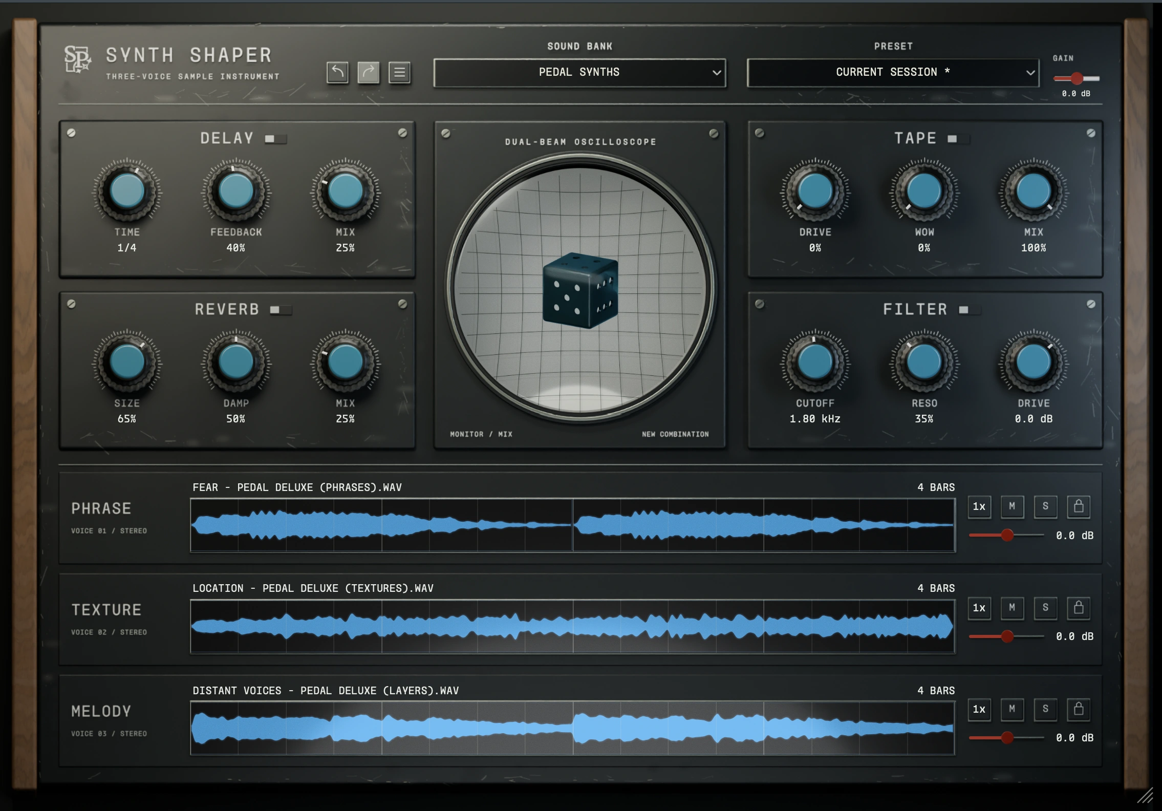 Synth Shaper in the original dark skin